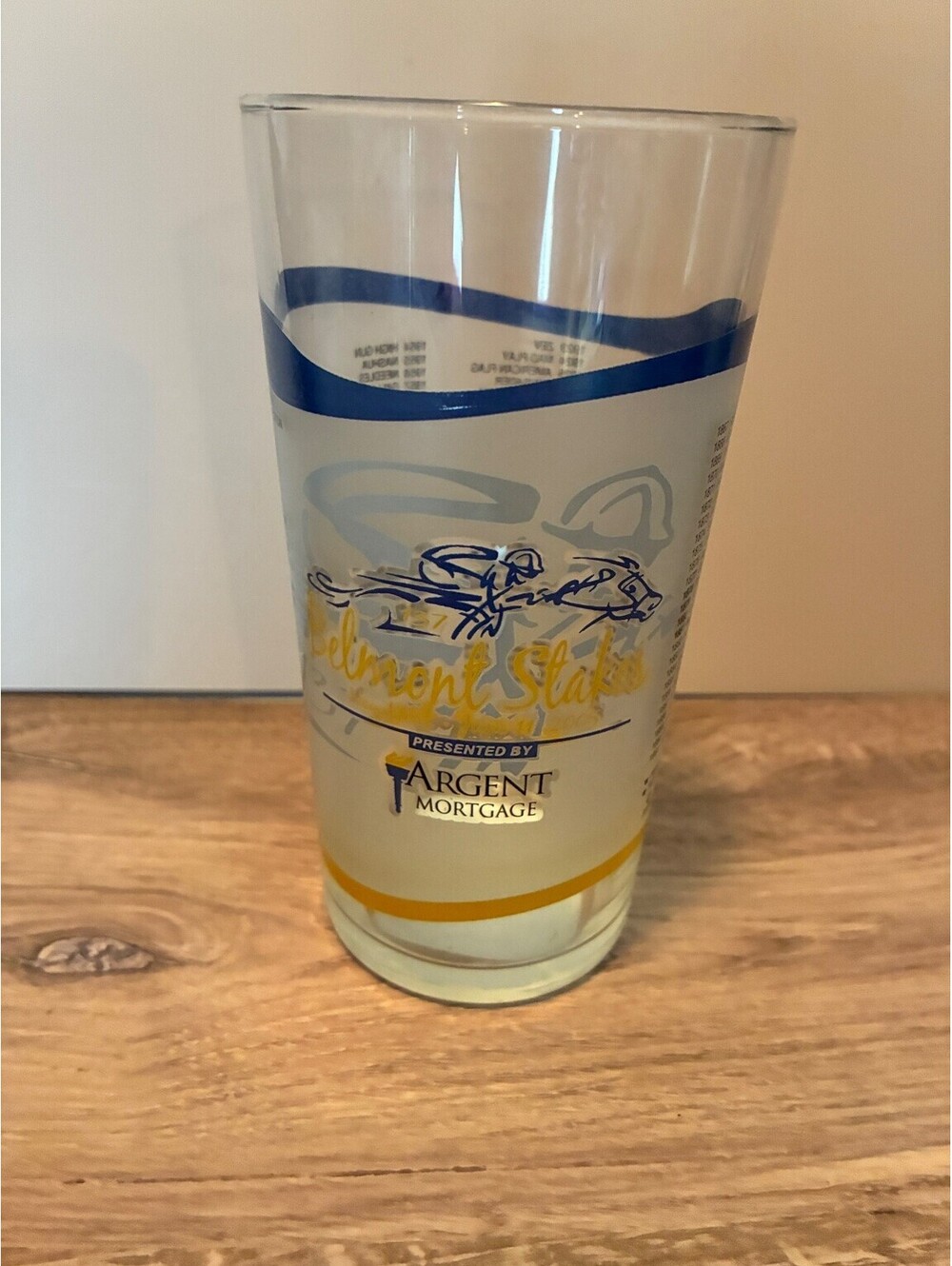 2005 Belmont Stakes 137th Running Souvenir Glass Horse Racing Collectible NYRA